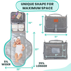 Pillani changing pad wipes pocket keeps essentials within reach.