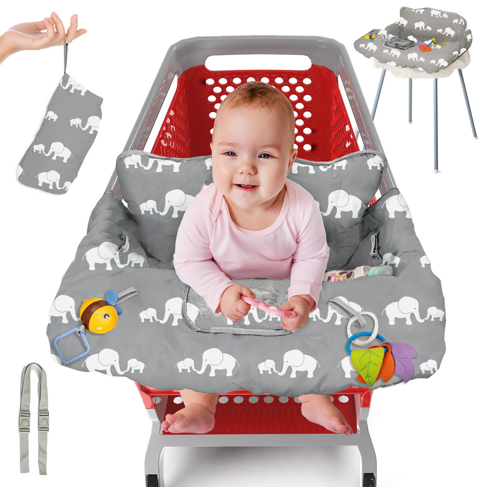 PILLANI shopping cart cover baby-safety provides 360° protection during shopping.