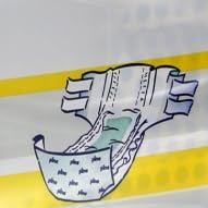 Soft textile-like surface of Pine diaper gentle on skin