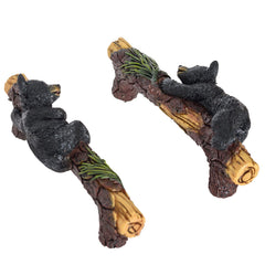 Pine Ridge Black Bear knobs on a dresser add rustic charm