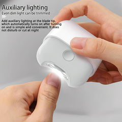 PINjiaju Automatic Nail Clipper two-speed switch for customizable trimming.