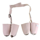 pinklilycare mastectomy drain pouch front view supports secure bulbs during recovery.