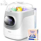 PINNGUSHI Baby Bottle Washer Pro setup demonstrates six-bottle capacity for busy days.