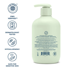 Pipette fragrance-free label highlighting a gentle, hypoallergenic wash.