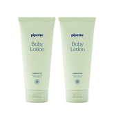 Pipette Baby Lotion bottle close-up highlighting fragrance-free formula for sensitive skin