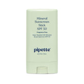 Pipette baby mineral sunscreen stick close-up showing travel-friendly compact