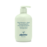 Pipette baby shampoo bottle pour for easy bath time preparation.