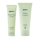 Pipette fragrance-free diaper cream tube closeup showing gentle barrier support for delicate skin.