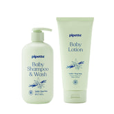 Pipette Vanilla Ylang Ylang baby shampoo bottle for tear-free cleansing