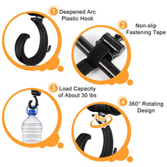 Piriuuo stroller hook with curved opening to keep bags secure.