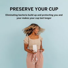 Pixie Cup compact sanitizer kit ready for discreet hygiene on the go.