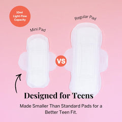 Pixie Cup teens packaging front highlights FSA eligibility and convenience.