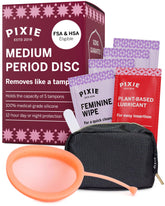 Pixie Disc coral medium insert provides secure, comfortable wear.
