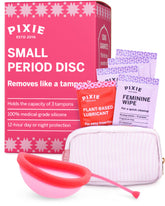 Pixie Disc inserted for comfortable period wear with secure seal.
