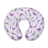 PJHEQOXE nursing pillow cover in lavender butterfly closeup with soft fabric