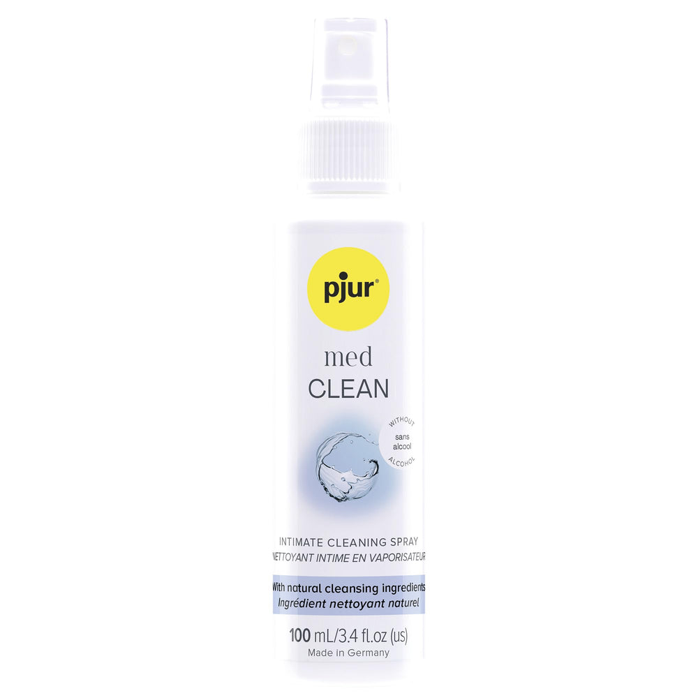 pjur med Clean Spray bottle for gentle alcohol-free intimate cleansing.