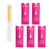 Plant-based firming gel pack-syringe shows mess-free daily intimate care.