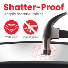 Plantureco shatterproof mirror stays durable during car rides.