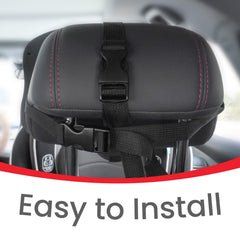 Plantureco Shatterproof Backseat Mirror with secure headrest straps.