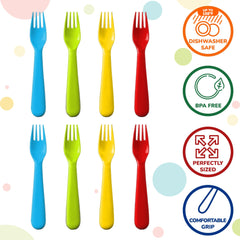 Plaskidy BPA-free toddler forks made from durable plastic for safe, long-lasting use.