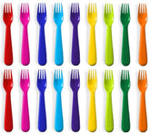 Plaskidy 18-piece kids forks in bright colors for small hands and easy meals.