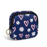 Playexen period bag hearts compact design keeps pads organized on the go.
