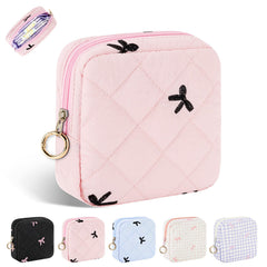 Playexen pink bow-tie period bag for discreet on-the-go storage
