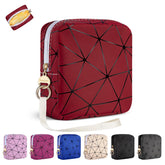 Playexen period bag red close-up showing sleek PU leather finish for discreet storage.