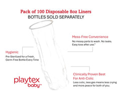 Playtex Baby Nurser pre-sterilized liners ensure a clean feeding experience.