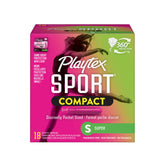 Playtex Sport Compact tampons in compact size for discreet protection during activity