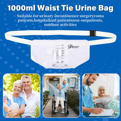 Plceo urine bag with large 1000ml capacity for fewer changes.
