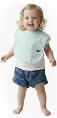 Plie bib 2-pack cotton-trim neckline prevents chafing for comfort.