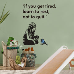 PLIGREAT Banksy girl and bird decals set offers flexible wall art for DIY arrangements.
