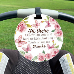 PLIGREAT two-pack baby sign, flowers and butterflies, soft reminder for outings