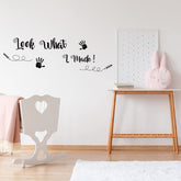 PLIGREAT Look What I Made wall sticker with palm prints inspires kids' imagination.