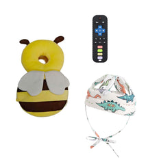 PLOVZ Bee head protector backpack cushions tiny tumbles during crawling