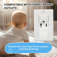 PLUGTUL ABS plastic white opaque design blends with outlets.