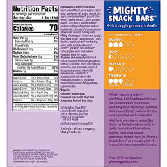 Plum Organics Mighty Snack Bars blueberry close-up highlighting organic ingredients for healthy snacking