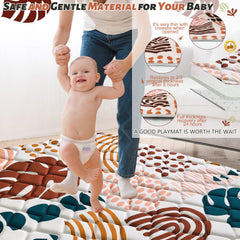 PLUUSHUU Baby Play Mat extra thick cushion supports comfy crawling
