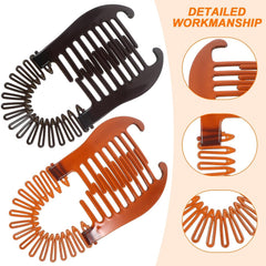Pluzmecalm interlocking clip design adds secure grip to hair.