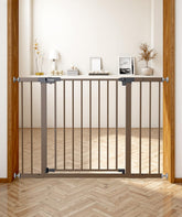 PLZOIT baby gate stairs 30-inch tall, sturdy barrier for children and pets.