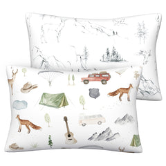 Pobibaby 13x18 toddler pillowcase in soft jersey knit, plush texture for gentle sleep.