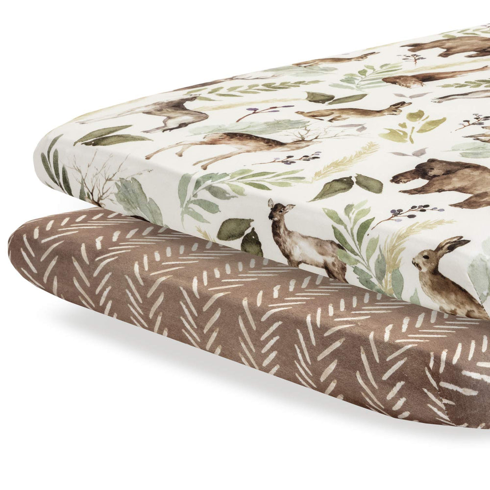 Pobibaby 2-pack premium pack n play sheets with snug fit.