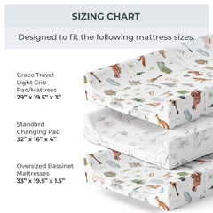 Pobibaby changing pad cover with full-elastic fit providing a snug, secure change