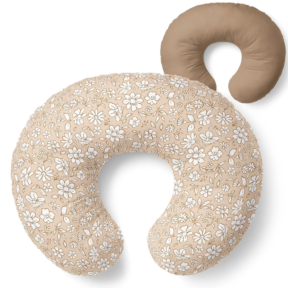 Pobibaby Meadow nursing pillow cover in ultra-soft fabric for gentle feeding sessions.