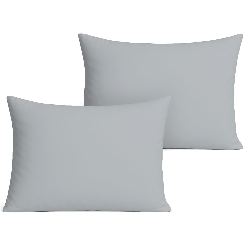 Pobibaby two-pack toddler pillowcase in smoky grey with ultra-soft jersey knit for gentle skin.