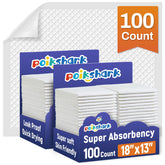 Poikshark 100-pack changing pad with leakproof surface for bed protection.