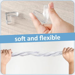 POIKSHARK clear soft edge protector blends with furniture while cushioning bumps.
