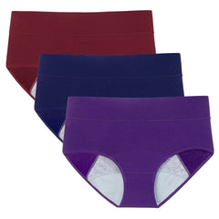 POKARLA women's incontinence underwear front view showing full coverage for heavy flow days.
