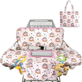 Polovillae 2 in 1 cart cover with pink unicorn donuts keeps baby safe on shopping trips